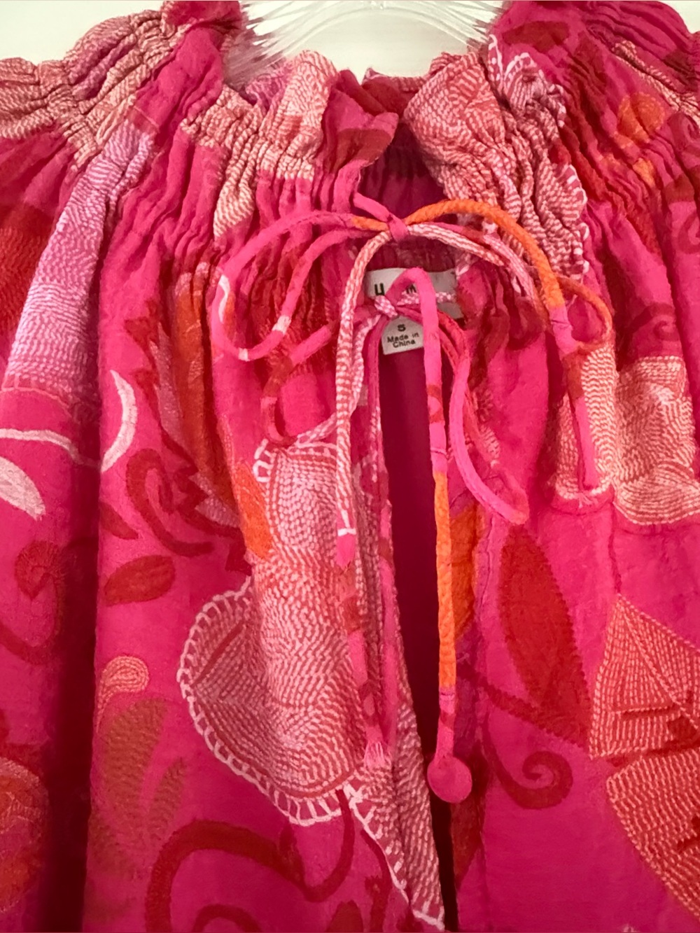 Bright Pink Floral Blouse - Picture 3 of 9